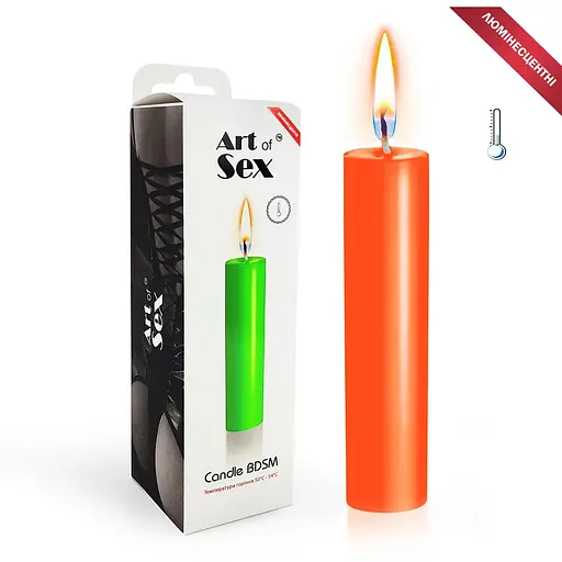 Помаранчева воскова свічка Art of Sex Size M 15 см - фото 2