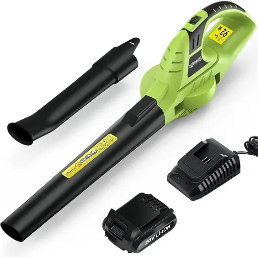 Электрический садовый воздуходув с аккумулятором Bigzzia Cordless Leaf Blower 20 в 1