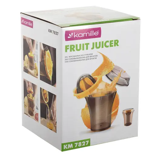 Соковыжималка ручная для цитрусовых и гранатов 600 мл со стаканчиком, Kamille Желтый 87013 - фото 10