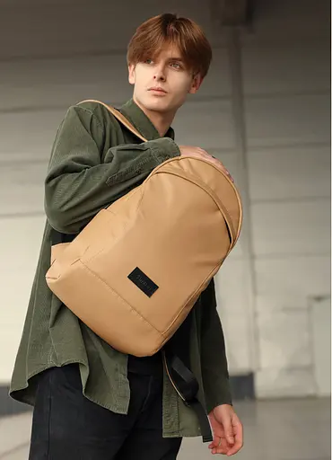 Чоловічий рюкзак Sambag Zard LZNm бежевий 43 х 27 х 13 см (25000026m) - фото 4