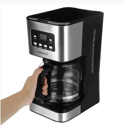 Кофеварка Sokany 121E 950w LCD-дисплей 1,5л - фото 4