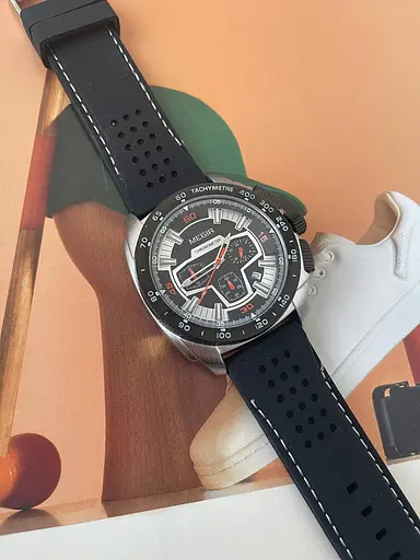 Чоловічий годинник Megir 2056 Todest Silver/Black - фото 3