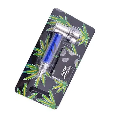 Трубка курильна Changfeng металева №HL-YD-007 Blue Конопля (10909) - фото 2