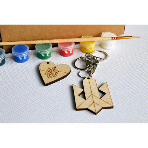 Набір дитячої творчості Розпис по дереву "Брелоки" Умняшка РД-014 - фото 3