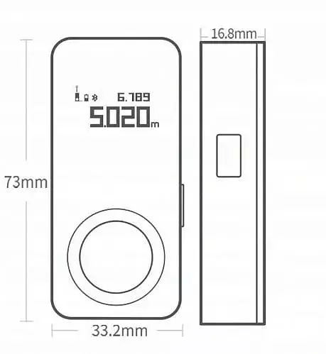 Лазерний далекомір Xiaomi HOTO Smart Laser Tape Measure (QWCJY001) [56821] - фото 3