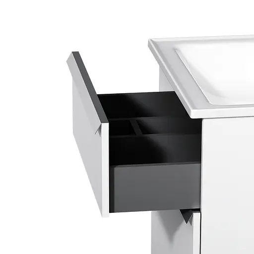 Тумба з умивальником AM.PM X-Joy S підлогова 65 см 2 ящики білий MTA-FSX0652WG-WCC0652WG Білий - фото 5
