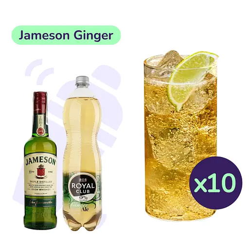 Коктейль Jameson Ginger (набір інгредієнтів) х10 на основі Jameson Irish Whisky