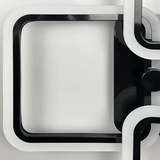 Чорна LED люстра на 2+2 ріжки квадратної форми | Арт. A 2503/2+2 BK | Line F - фото 4