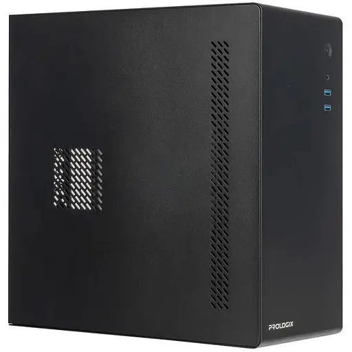 Корпус PrologiX E105 чорний, 400W, 120mm, Micro ATX / Mini ITX, USB3.0 x 2, 170 x 330 x 350, 0.4mm - фото 1