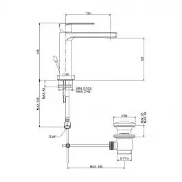 Смеситель для раковины Paffoni Tango с донным клапаном chrome TA075CR, Хром - фото 5