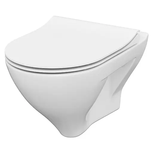 Подвесной унитаз Cersanit Mille CleanOn с сиденьем duraplast Slim Soft Close S701-453 - фото 1