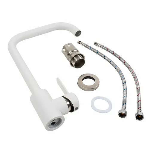 Смеситель для кухни Platinum KT 11 (3008B-FH) белый - фото 2