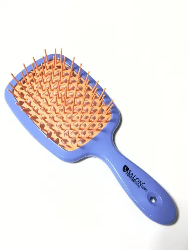 Щітка для волосся Salon Professional SP0099 SL масажна, продувна 20 см синя з помаранчевим - фото 2