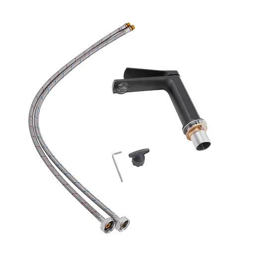 Смеситель для раковины Qtap Slavonice QTSLA1042103B Black Matt Черный матовый - фото 2