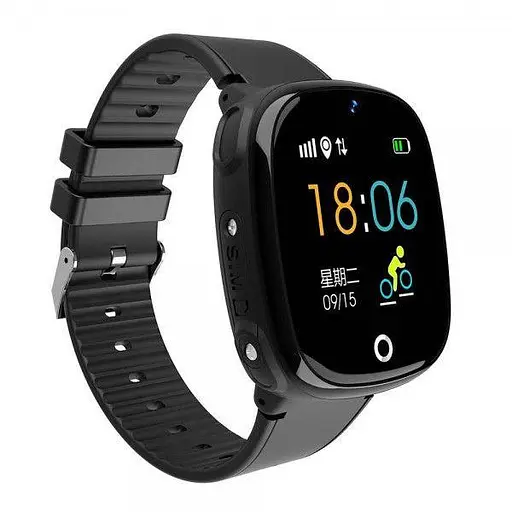 Подарунковий дитячий смарт-годинник Lemfo HW11 4G Aqua Plus з камерою і GPS-відстеженням водонепроникний чорний - фото 4