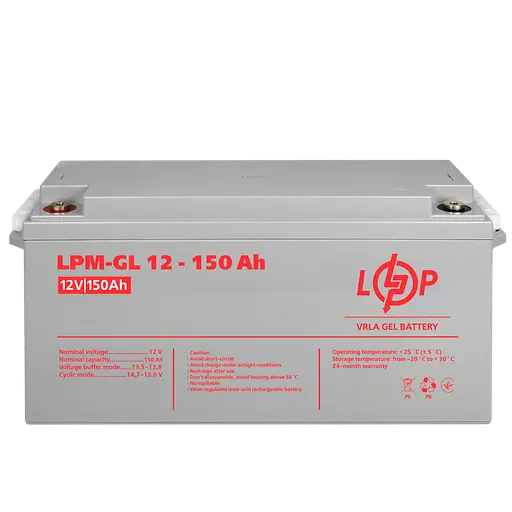 Аккумулятор гелевой LPM-GL 12V - 150 Ah - фото 6