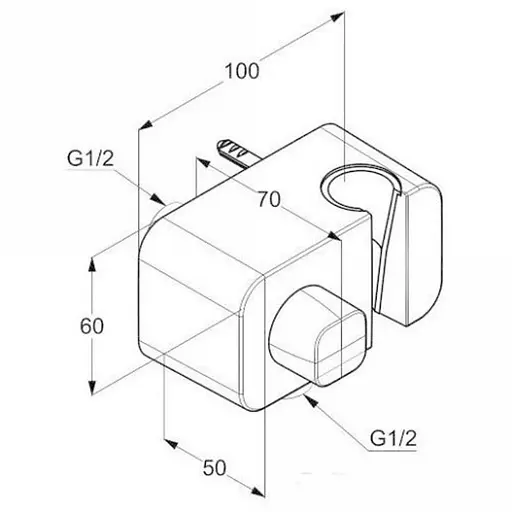 Шланговое подключение с держателем Kludi A-QA DN 15 хром 6556105-00 - фото 3