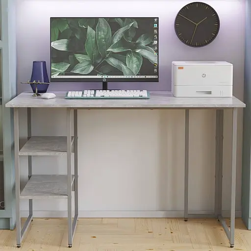 Стіл письмовий Кевін Ferrum-decor 75x140x60 Сірий метал ДСП Бетон 32 мм (FRD-106560)