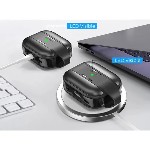 Чехол AhaStyle Rugged Aluminium Case для AirPods Pro 2 Black [133852] - фото 4