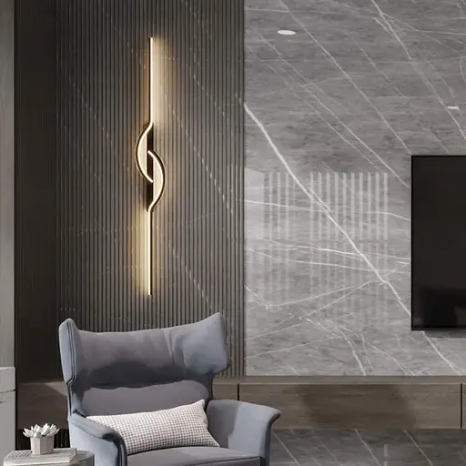 Сучасний настінний світлодіодний чорний світильник у 3-х розмірах Line F Довжина 60 см - фото 1