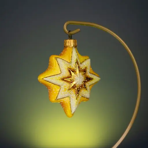 Ялинкова прикраса Різдвяні історії Зірка сонячна скло (4820001128154) - фото 3