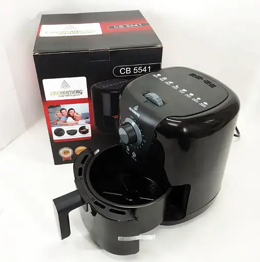 Аэрофритюрница электрическая безмасляная Crownberg CB-5541 с таймером на 1.5 л 1200 Вт Черный - фото 4
