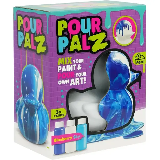 Набор для творчества ToyMonster Pour Palz Флюид Арт Утенок Черническое небо (GS-G26261A) - фото 3