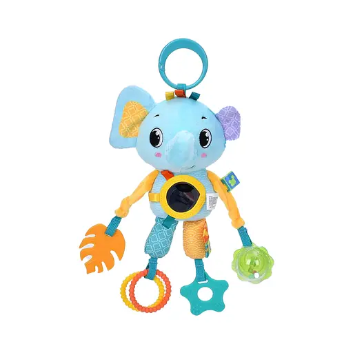 Подвеска на коляску, 32 см, зеркало, плюш.