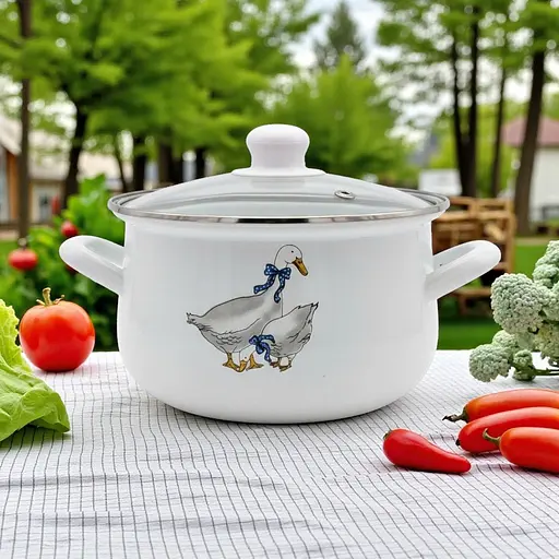 Каструля Verona емальована зі скляною кришкою 2.3 л (VR-0002-18) - фото 6