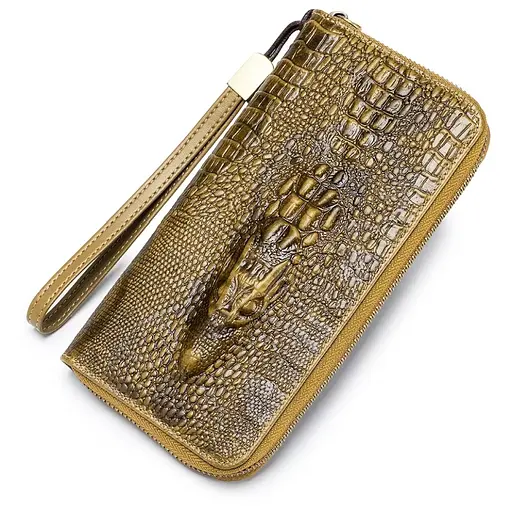 Кошелек логер кожаный с тиснением рептилия BULL 10х19.5х2.5 см acs0032228 - фото 1