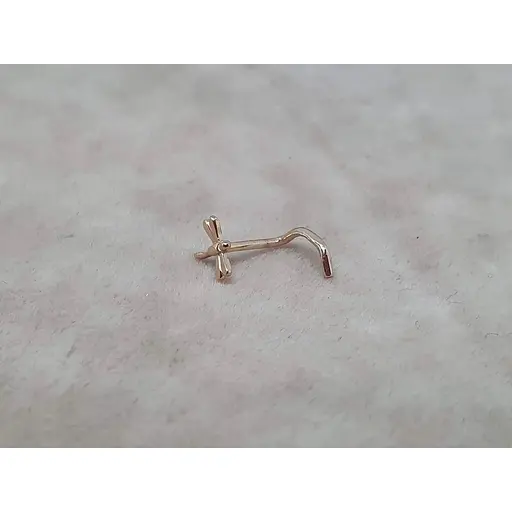 Золота сережка-пірсинг Dear в ніс Dear. 1014 - фото 2