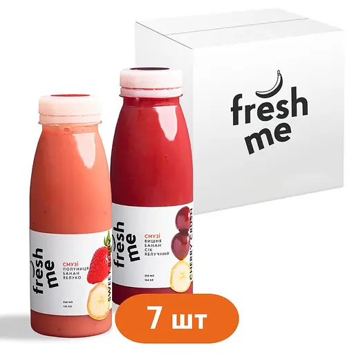 Смузі FreshMe Berry Collection ягідна колекція Набір 250 мл х 7 шт