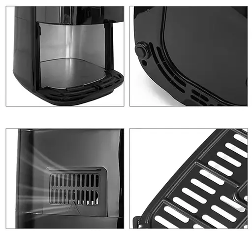 Мультипіч аерофритюрниця Sokany SK-10095 без олії 10 л захист від перегрівання 2200 Вт Чорний із сірим - фото 2