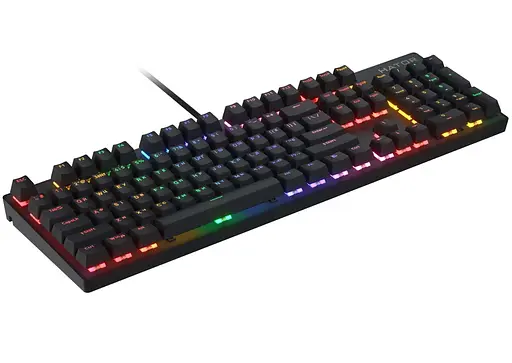Клавиатура игровая механическая HATOR HTK-104UA USB Icefall Rainbow LED Black - фото 2