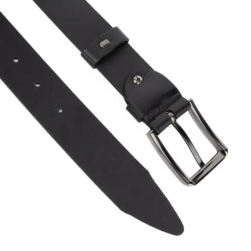 Ремінь чоловічий шкіряний класичний JK-3427 чорний (120 см) - фото 3