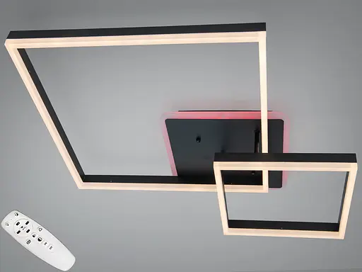 Потолочная светодиодная люстра черная 84 Вт диммер пульт - фото 1