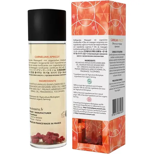 Массажное масло Exsens Carnelian Apricot (бодрящее с сердоликом) - фото 2