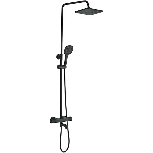 Душова система Globus Lux Termostatic Q GLM-0041T-BB, Чорний матовий - фото 1