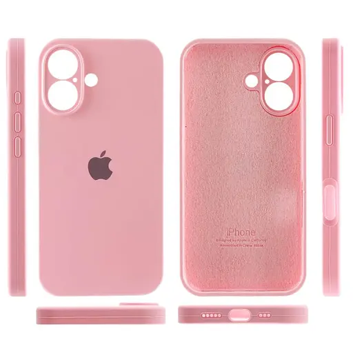 Чохол Epik Silicone Case Full Camera Protective AA для Apple iPhone 16, 6.1 Рожевий/Light pink - фото 3