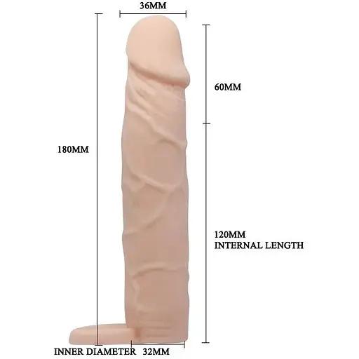 Насадка Pretty Love Penis Sleeve BI-026227, Телесный - фото 9