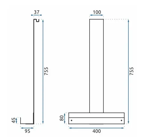 Полка Rea Tori nikiel brushed на душевую стенку REA-85002, Хром - фото 4