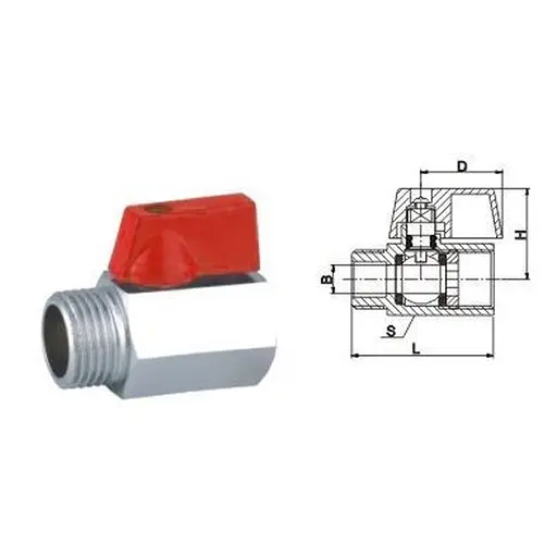 Кран шаровый мини Solomon 1/2″ НВ NV-3025 - фото 4