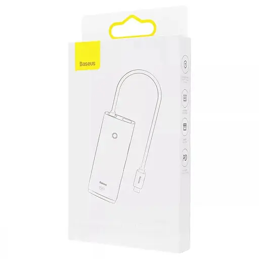 Переходник HUB Baseus Lite Series 5in1 (Type-C to HDMI + 3xUSB 3.0 + PD) (WKQX04) Черный - фото 6