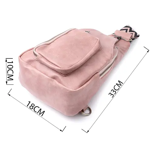 Сумка женская Vintage с акцентом на текстильную лямку из гладкой экокожи 18х33х10 см sum0026937 - фото 3