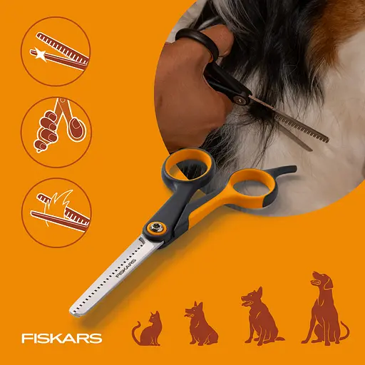 Філірувальні ножиці для грумінгу Fiskars Blending Scissors 17 см (2009128) - фото 7