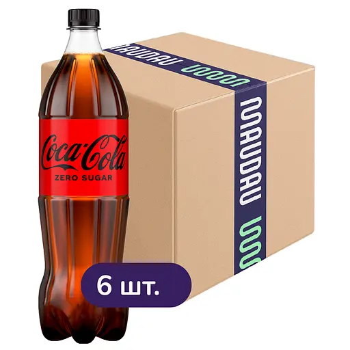 Упаковка напою Coca-Cola Zero безалкогольний сильногазований 7.5 л (1.25 л х 6 шт.)