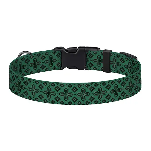 Ошейник для собак Баркси Urban патриотический Вышиванка зеленая - фото 2