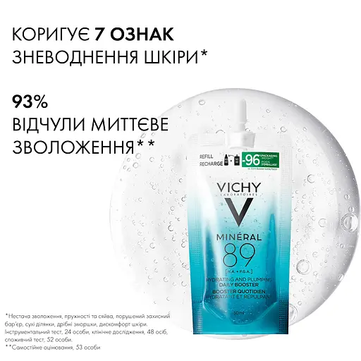 Гель-бустер Vichy Laboratoires Mineral 89 для увлажнения и восстановления упругости кожи лица 50 мл  - фото 5