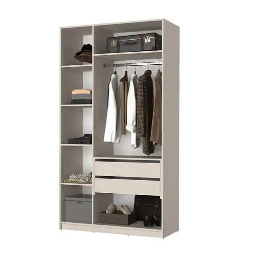 Шкаф 3-дверный MebelStar Оскар ДСП BG, блок ящиков 120x52x220 см Серая мышка (MBS-4566) - фото 2