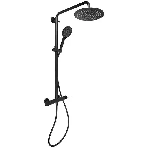 Душова система універсальна Qtap Scorpio на два споживача QTSCO51105OGB Black Matt, Чорний матовий - фото 1